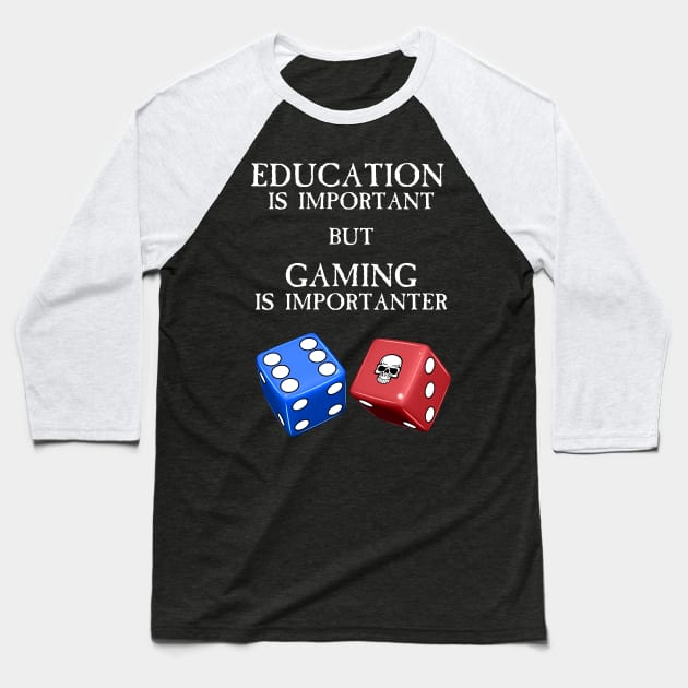 Education Is Important Baseball T-Shirt by SimonBreeze